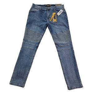 Raw X 718 Moto Jeans Men's 38x32 Light Wash Street Style NEW Reinforced NWT